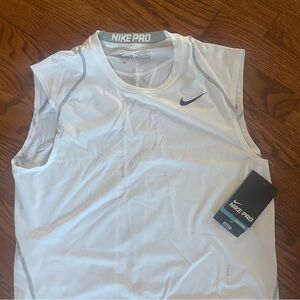 Nike Pro Fitted Basketball Undershirt White Medium NWT